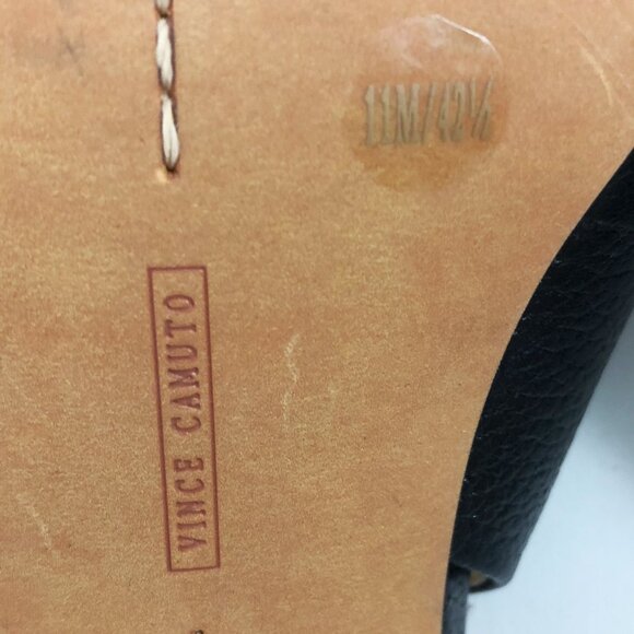 NWOB! Vince Camuto Hamden Slingback Black Leather Heels 11 - Picture 11 of 11